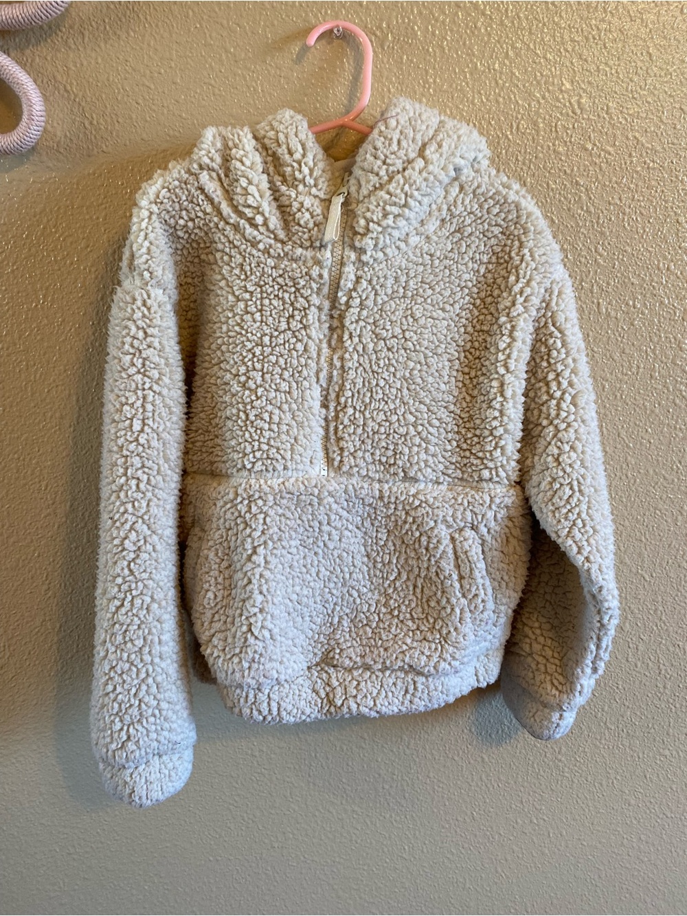 Mondetta Cream Sherpa Half-Zip Hoodie